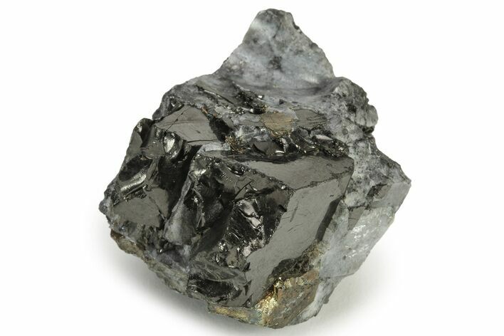 Lustrous Shungite In Host Rock - Colombia #237692